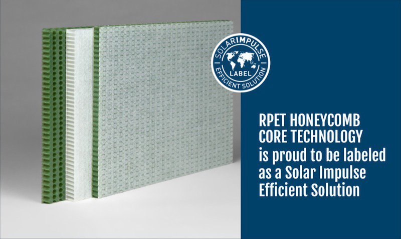 EconCore’s rPET honeycomb technology accredited with Solar Impulse Label