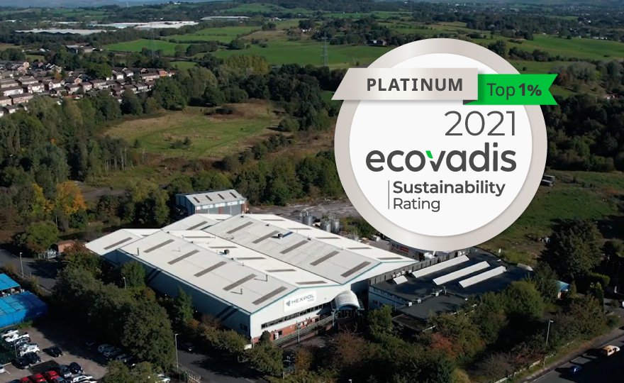 HEXPOL TPE awarded EcoVadis' Platinum Medal for Sustainability
